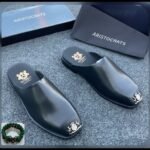 Aristocrats Luxury Black Italian Leather Half Shoes