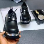 Black Leather Derby Shoes