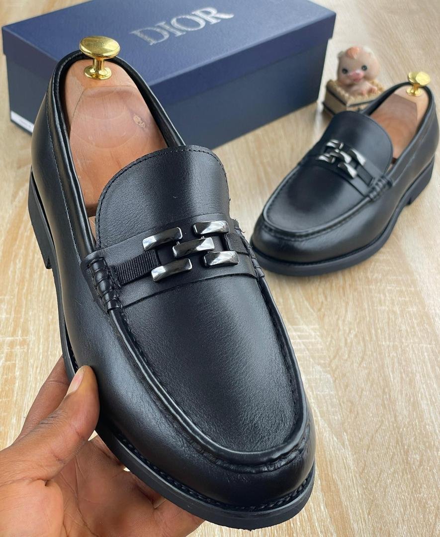Black-Leather-Mens-Loafers.jpg Black Leather Men’s Loafers - Image 1