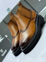 Black Patent Leather Chelsea Boots - Image 3