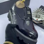 Black Patent Leather Lug Sole Shoes