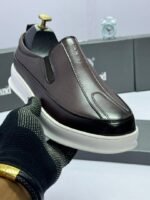 Brown Leather Slip-On Shoes - Image 2