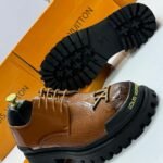 Brown Patterned Derby Shoes