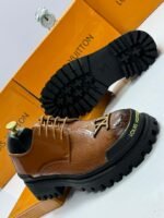 Brown Patterned Derby Shoes