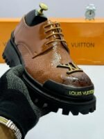 Brown Patterned Derby Shoes - Image 4