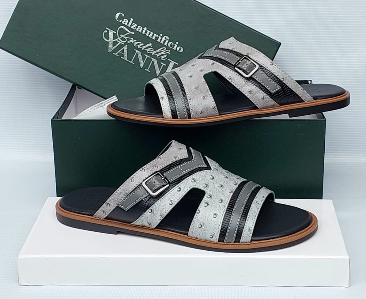 Calzaturifici-Fratelli-Vanni-Italian-Leather-Cut-Out-Slides.jpg Calzaturifici Fratelli Vanni Italian Leather Cut-Out Slides - Image 1