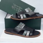 Calzaturifici Fratelli Vanni Italian Leather Panel Slides