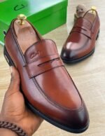 Clarks Black Leather Penny Loafers - Image 2