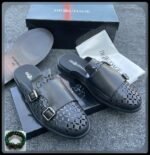 Desaudage Black Luxury Leather Half Shoes - Image 2