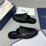 Dior Brown Leather Mules - Image 2