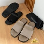 Emporio Armani Ribbed Strap Slides