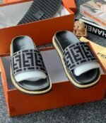 Fendi FF-Logo Printed Men’s Slides - Image 2