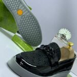 GG Monogram Canvas with Black Patent Leather