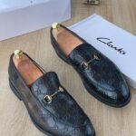 Gucci-Style Monogram Leather Horsebit Loafers