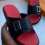 Hermès Paris Black Leather Men’s Sandal