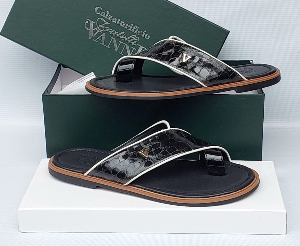 Italian-Leather-Toe-Loop-Sandals.jpg Italian Leather Toe-Loop Sandals - Image 1