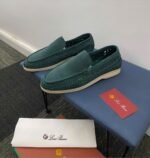 Loro Piana Summer Walk Tan Suede Loafers - Image 2
