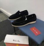 Loro Piana Summer Walk Tan Suede Loafers - Image 3