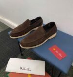 Loro Piana Summer Walk Tan Suede Loafers - Image 4