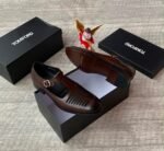 Men’s Black Leather Sandals - Image 2