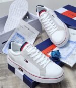 Mens Black Leather Sneakers - Image 3