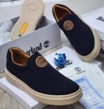 Mens Blue Slip On Sneakers - Image 2
