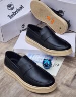 Mens Dark Brown Leather Casual Loafers - Image 2
