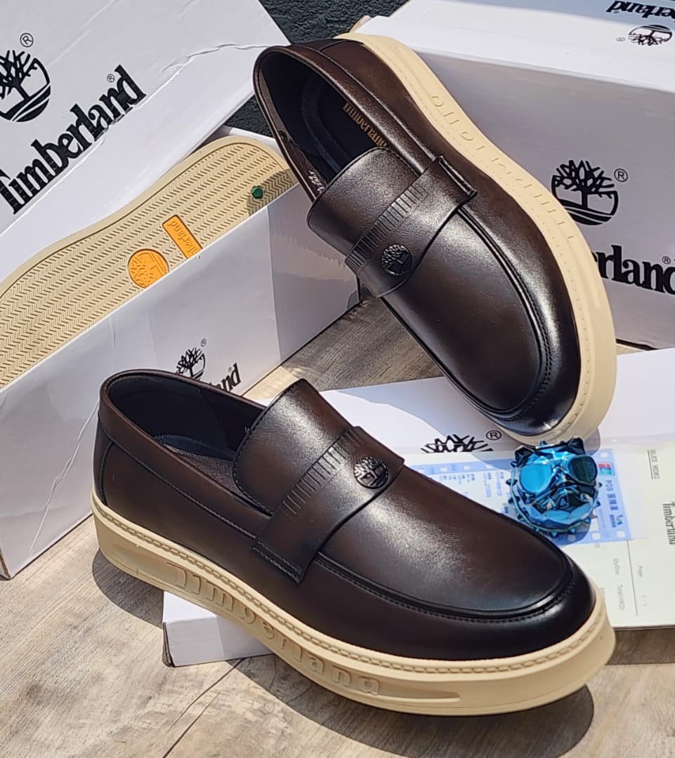 Mens-Dark-Brown-Leather-Casual-Loafers.jpg Mens Dark Brown Leather Casual Loafers - Image 1