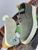 Men's Dark Gray Suede Flat Shoes - Image 2