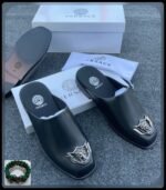 Mens Leather Medusa Half Shoes - Image 2