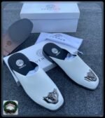 Mens Leather Medusa Half Shoes - Image 3
