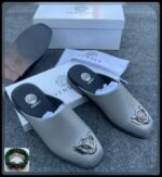 Mens Leather Medusa Half Shoes - Image 4