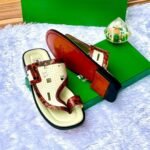 Mister Brown Snake-Print Leather Palm Slippers