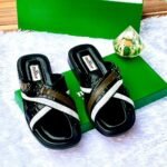 Mister Multicolored Crocodile-Texture Palm Slippers