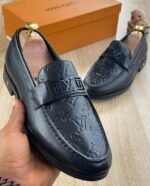 Monogram Brown Leather Loafers - Image 2