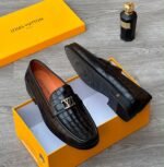 Monte Carlo Brown Crocodile Embossed Leather Loafers - Image 2