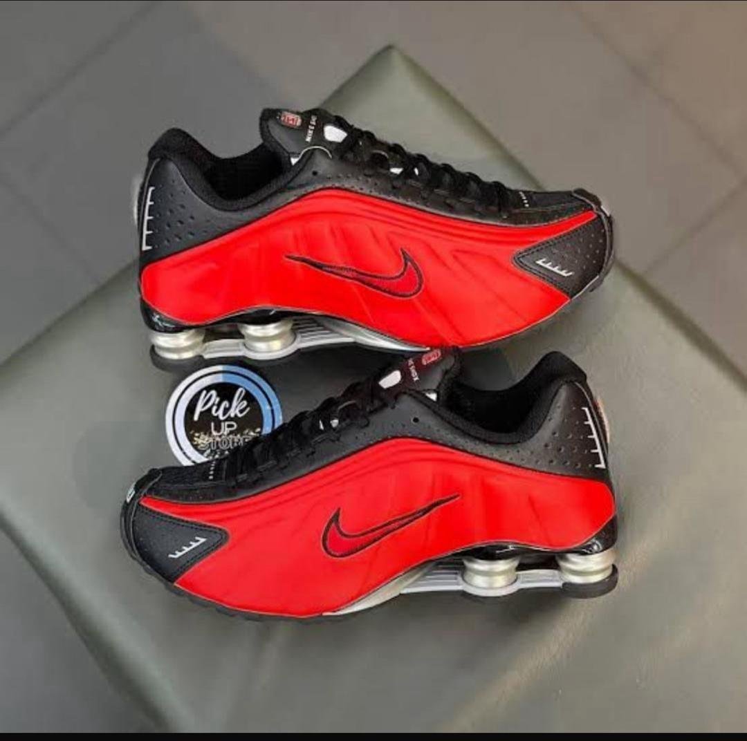 Nike-Shox-R4-University-Red-Sneakers.jpg Nike Shox R4 “University Red” Sneakers - Image 1