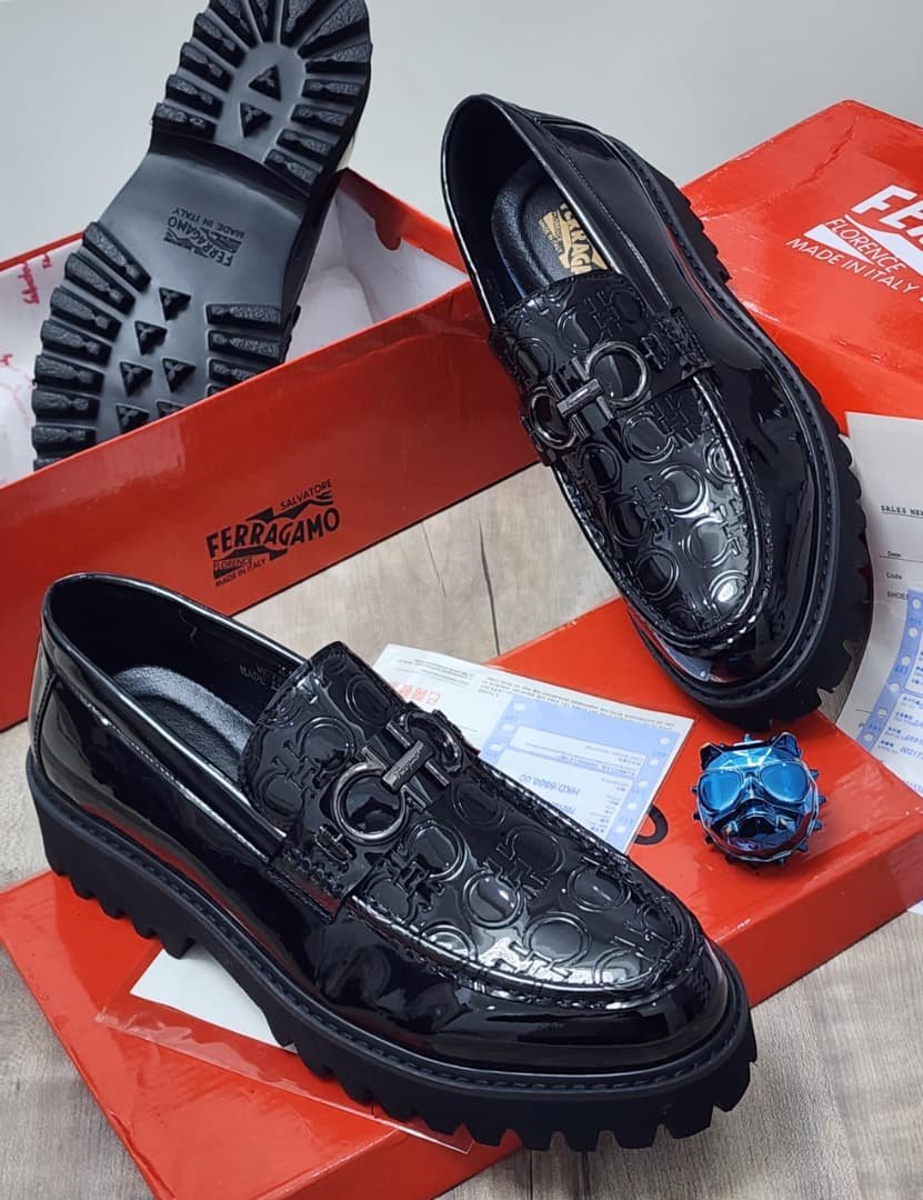 Patent-Leather-Gancini-Loafers.jpg Patent Leather Gancini Loafers - Image 1