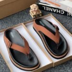 Pedro Men’s Black & Brown Leather Slippers