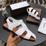 Pedro White Leather Strappy Sandals