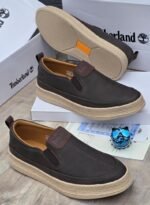 Timberland Olive Suede Slip-On Shoes - Image 2