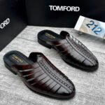 Tom Ford-Style Basket Weave Leather Half Shoes - Image 2