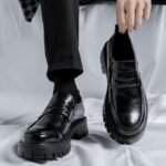 VANHUHU Black Penny Loafers - Image 2