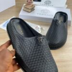 Versace Black Patterned Half-Shoes