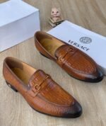 Versace Crocodile-Embossed Horsebit Loafers - Image 2