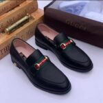 Web Stripe Loafers with Gold Horsebit Detail