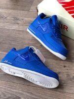 Nike Air Force 1 Low Cream Leather Brown Suede Sneakers - Image 4