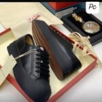 Marni Black Low Top Leather Sneakers