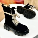 Rick Owens Porterville Army Mega Tractor Boots Black