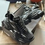 Black Chunky Mesh Sneakers